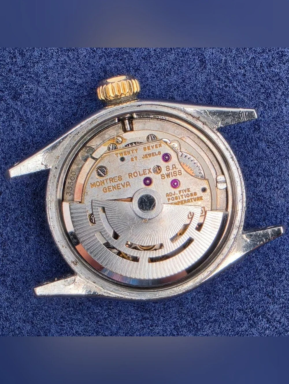Vintage 1954 Rolex Oyster Perpetual Ladies Watch 6505 Stainless & 18k Gold + COA